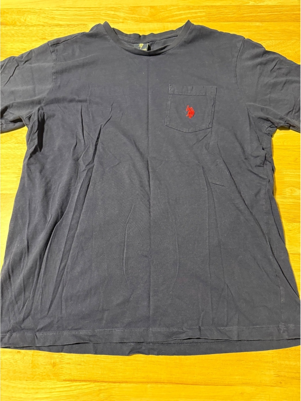 U.S. Polo Assn. Men’s Navy Pocket T-Shirt Size L Red Logo